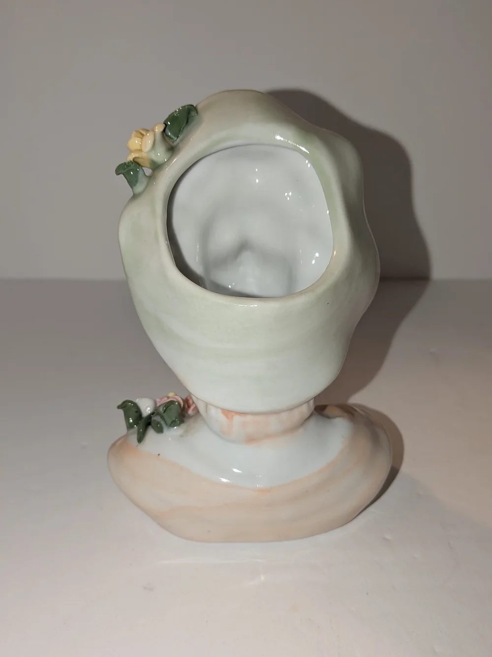 Vintage 1950's Porcelain Lady Head Vase 5 Inches Tall Mid Century Modern